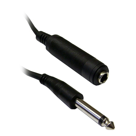 Cable Wholesale 0.25 in. Mono Extension Cable, 0.25 in. Male to 0.25 in. Female - 6 ft. 10A1-61206